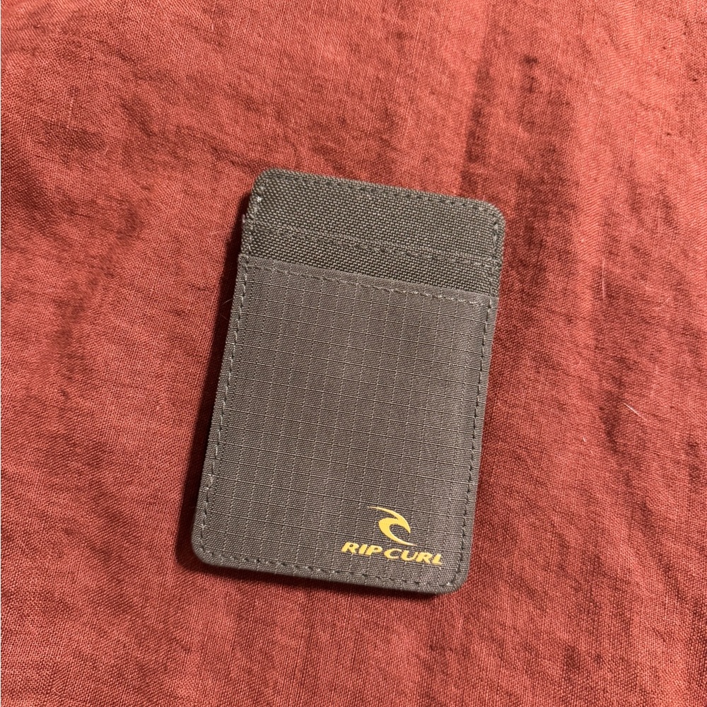 Rip Curl Green Card Holder with Gold Accent
